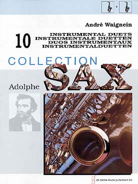 Illustration de 10 Duos instrumentaux pour saxophones alto, baryton, soprano, ténor (niveau moyen)