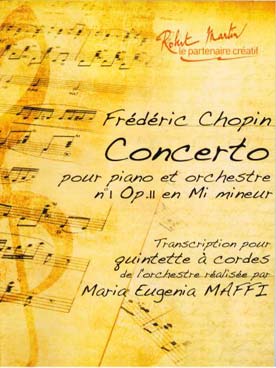 Illustration de Concerto N° 1 pour piano et orchestre arr. Maffi pour quintette à cordes