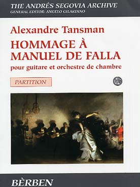 Illustration de Hommage à Manuel de Falla pour guitare et orchestre de chambre, conducteur avec CD écoute et play-along