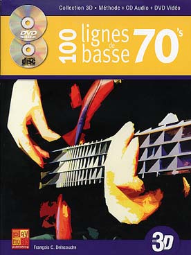 Illustration de 100 Lignes de basse 70's avec CD et DVD