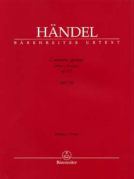 Illustration de Concerto grosso op. 6/5 en ré M pour 2 hautbois, basson, cordes et b. c. - conducteur