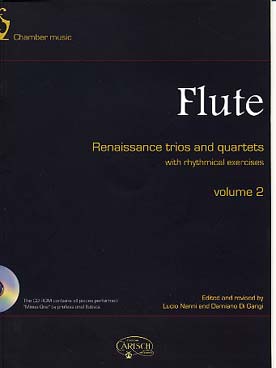 Illustration de FLUTE RENAISSANCE trios and quartets - Vol. 2 avec CD