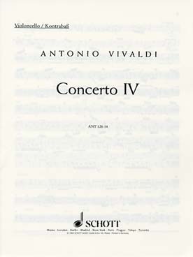 Illustration de Concerto N° 4 op. 10/4 en sol M pour flûte et orchestre à cordes - violoncelle