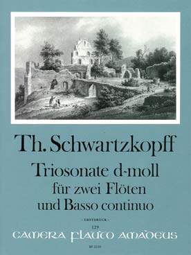 Illustration de Sonate en ré m pour 2 flûtes et b. c.
