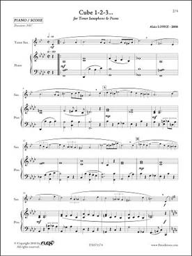 Illustration de Cube 1-2-3... pour saxophone ténor