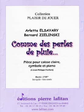 Illustration de Comme des perles de pluie (caisse claire cymbale et piano)