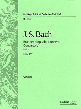 Illustration de Concerto Brandebourgeois N° 6 BWV 1051 en si b M - Clavecin