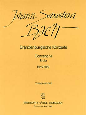 Illustration de Concerto Brandebourgeois N° 6 BWV 1051 en si b M - viole de gambe 2