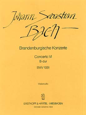 Illustration de Concerto Brandebourgeois N° 6 BWV 1051 en si b M - violoncelle