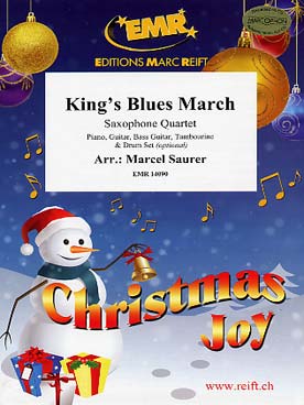 Illustration de KING'S BLUES MARCH pour quatuor de saxophones et percussion