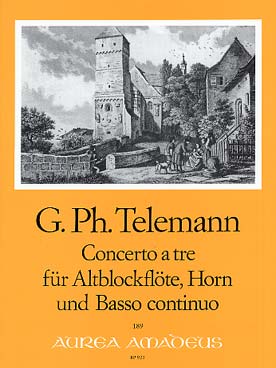 Illustration de Concerto a tre en fa M TWV 42:F14 pour flûte à bec alto, alto ou cor et b. c.