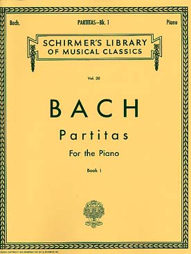 Illustration de Partitas (éd. Schirmer) - N° 1 à 3 BWV 825-827