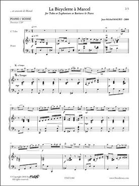 Illustration de La Bicyclette à Marcel pour tuba ou euphonium et piano