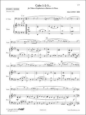 Illustration de Cube 1-2-3... pour tuba, euphonium ou baryton et piano