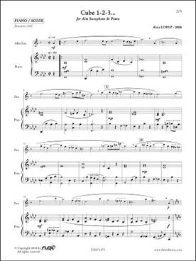 Illustration de Cube 1-2-3... pour saxophone alto