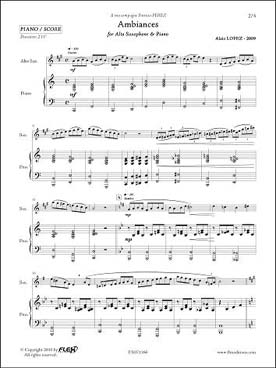 Illustration de Ambiances pour saxophone alto