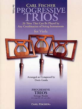 Illustration de PROGRESSIVE TRIOS, 25 trios : airs classiques et traditionnels, arr. Gazda (conducteur seul)