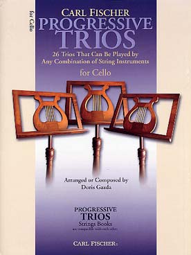 Illustration de PROGRESSIVE TRIOS, 25 trios : airs classiques et traditionnels, arr. Gazda (conducteur seul)