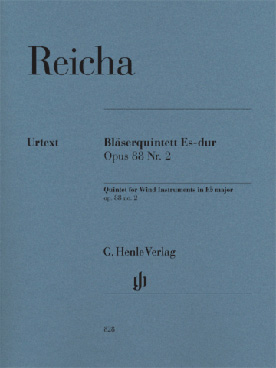 Illustration de Quintette à vent op. 88 N° 2 pour flûte, hautbois (ou flûte), clarinette, 2 cors et basson