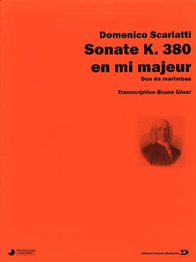 Illustration de Sonate K 380 en mi M, tr. Giner pour duo de marimbas
