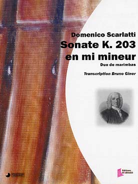 Illustration de Sonate K 203 en mi m, tr. Giner pour duo de marimbas