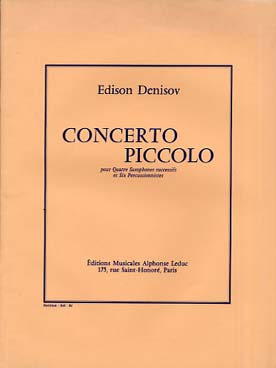 Illustration de Concerto piccolo pour 4 saxophones et 6 percussions - conducteur  