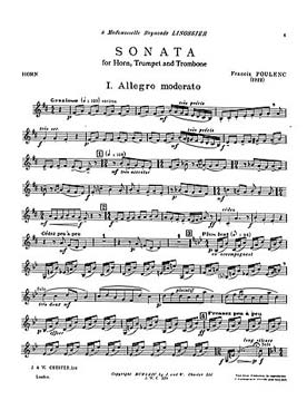 Illustration de Sonate pour cor, trompette et trombone - parties séparées