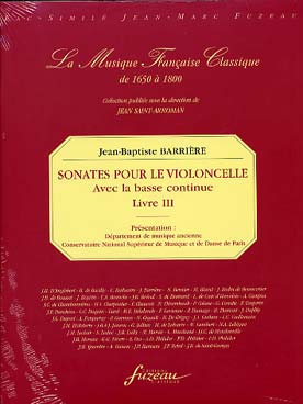 Illustration de Sonates pour le violoncelle avec la basse continue avec fac-similés - Livre III