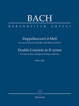 Illustration de Concerto BWV 1043 en ré m pour 2 violons - éd. Bärenreiter poche