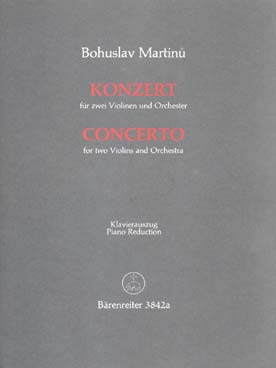 Illustration de Concerto pour 2 violons et orchestre, réd. piano