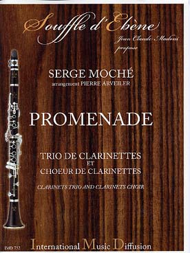 Illustration de Promenade pour trio de clarinettes (mi b, si b et basse) et chœur de clarinettes
