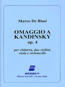 Illustration de Omaggio a Kandinsky op. 4 pour guitare, 2 violons, alto et violoncelle