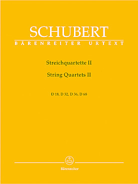 Illustration de Quatuors à cordes - Vol. 2 : D 18 en sol m/si b M, D 32 en do M, D 36 en si b M, D 68 en si b M