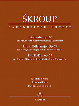 Illustration de Trio op. 27 en mi b M pour clarinette ou ou violon, violoncelle et piano