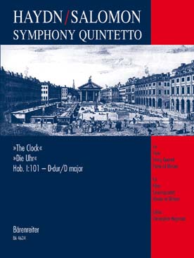 Illustration de Symphony Quintetto d'après la symphonie N° 101 en do M pour flûte, quatuor à cordes et piano