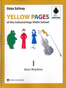 Illustration de Yellow pages of the colourstrings violin - Vol. 1