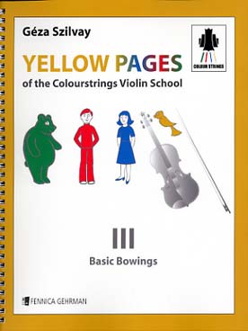 Illustration de Yellow pages of the colourstrings violin - Vol. 3