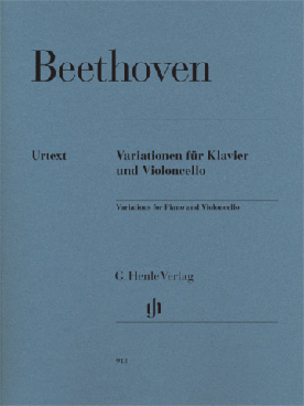 Illustration de Variations pour violoncelle et piano : 12 var. WoO 45 en sol M, 12 var. op. 66 en fa M et 7 var. WoO 46 en mi b M