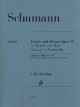 Illustration de Adagio et allegro op. 70 pour cor et piano, version pour violoncelle et piano