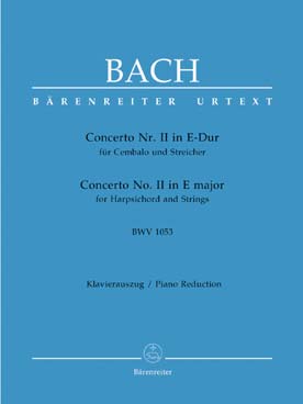 Illustration de Concerto BWV 1053 en mi M - éd. Bärenreiter