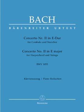 Illustration de Concerto BWV 1053 en mi M - éd. Bärenreiter