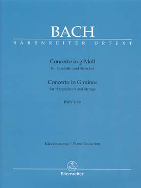 Illustration de Concerto BWV 1058 en sol m - éd. Bärenreiter