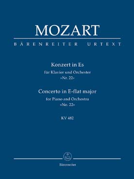 Illustration de Concerto K 482 en mi b M pour piano, flûte, 2 hautbois, 2 bassons, 2 cors 2 trompettes, timbales
