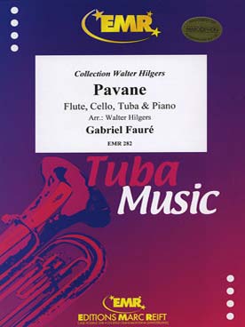 Illustration de Pavane pour flûte, tuba, cello et piano, tr. Hilgers pour tuba et piano