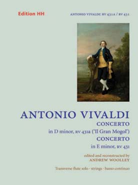 Illustration de 2 Concertos Il Gran Mogol RV 431a et 431 pour flûte, cordes et b. c (tr. Woolley)
