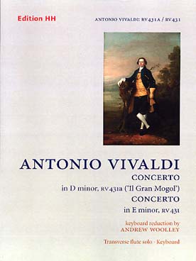 Illustration de 2 Concertos Il Gran Mogol RV 431a et 431 pour flûte, cordes et b. c (tr. Woolley pour flûte soliste et piano)