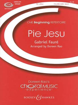 Illustration de Pie Jesu (prière de l'enfant Jésus) pour chœur à l'unisson et piano