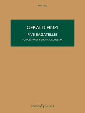 Illustration de 5 Bagatelles op. 23 pour clarinette et orchestre à cordes