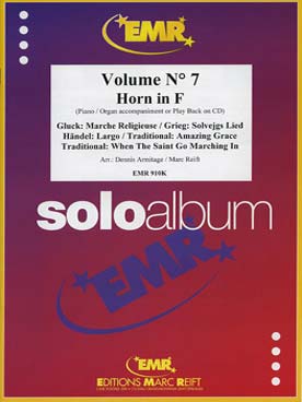 Illustration de SOLO ALBUM (tr. Armitage/Reift) avec accompagnement piano - Vol. 7 : When the saint, Amazing grace GLUCK Marche religieuse...