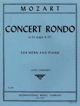 Illustration de Concerto-rondo K 371 en mi b M (tr. Cerminaro)   